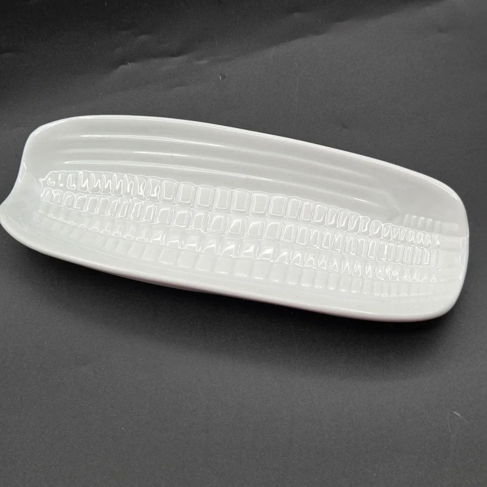 BIA Cordon Bleu 4 Corn On The Cob Dishes White Oven Microwave Dishwasher‎ Safe